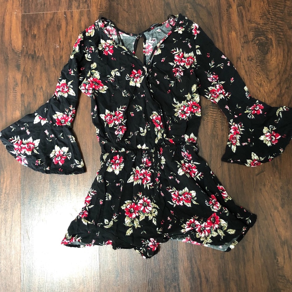Boho floral romper